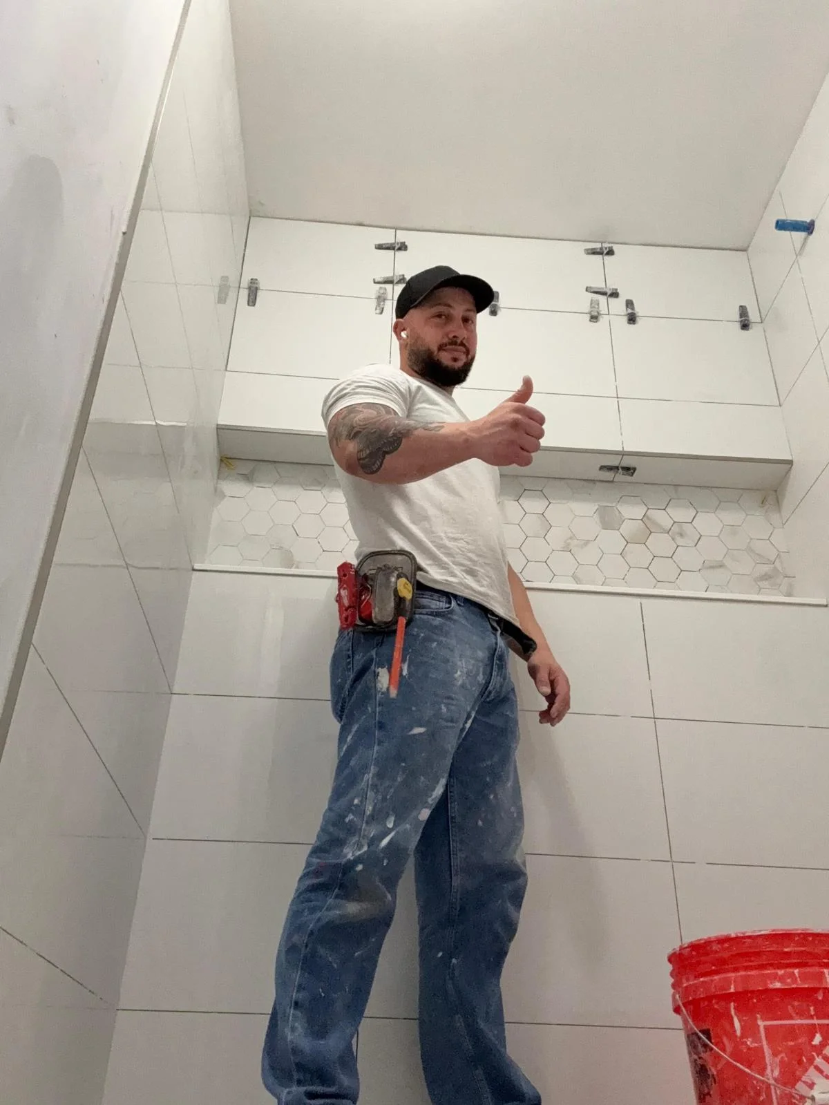 A look at the tile installation process, straight from the job site.