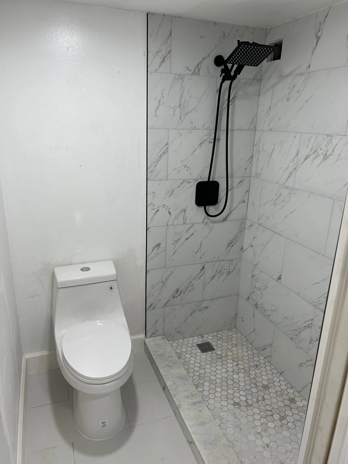 After: Waterproofing to finished shower