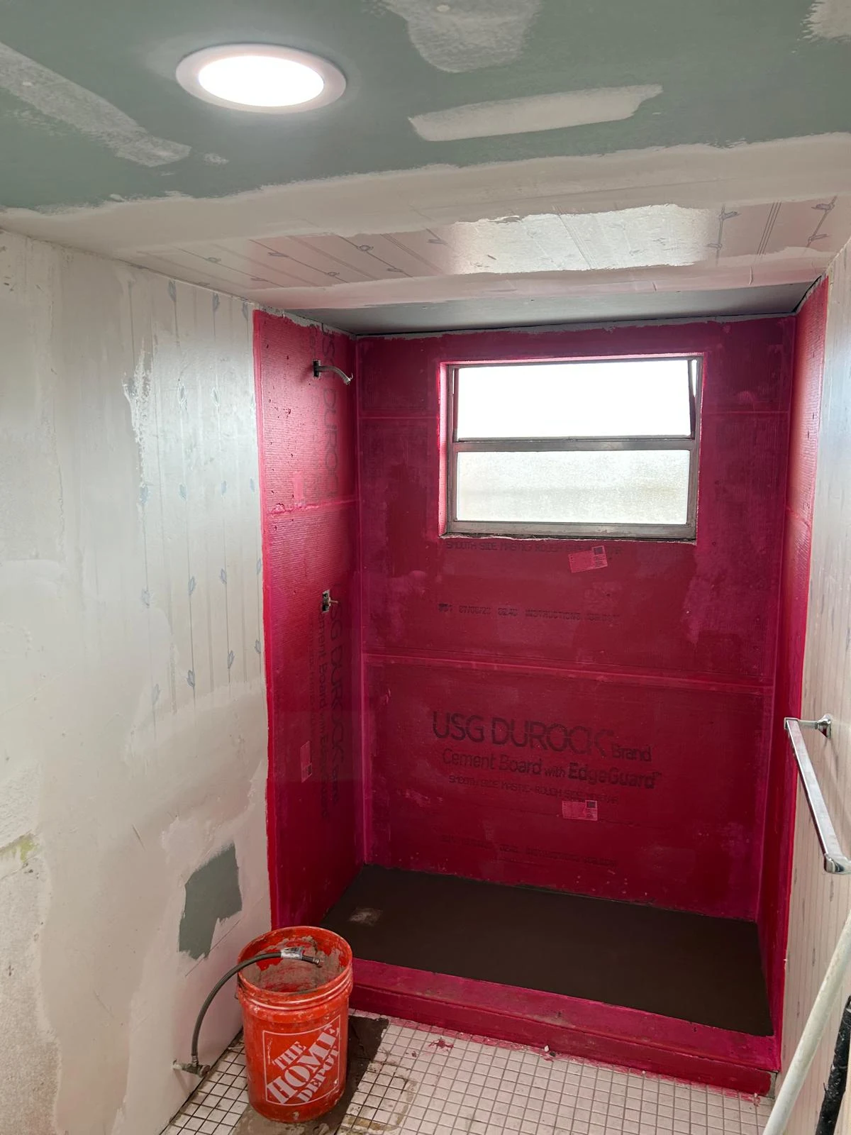 Before: A bathroom taking shape