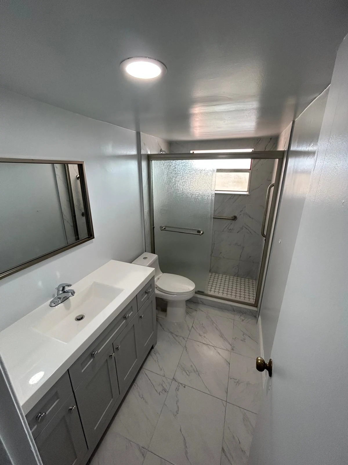After: A bathroom taking shape